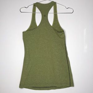 Lululemon Cool Racerback Patterned Green Tank